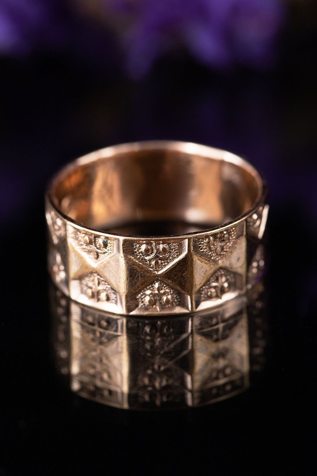 Victorian 10K Chased Cigar Band