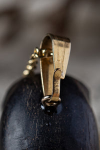 Victorian Carved Ebony Skull Pendant with Platinum and Diamond Eyes