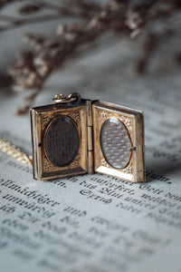 Petite Victorian Book Locket with Hair