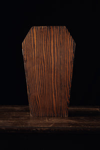 1960s Folk Art Oak Coffin Box