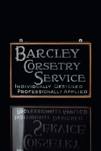 1920s Barcley Corsetry Service Glass Shop Sign