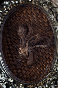 1840s Woven Hair Pendant with Daguerreotype