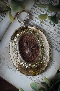 1840s Woven Hair Pendant with Daguerreotype