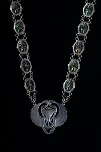 Art Nouveau Egyptian Revival Scarab Beetle Necklace