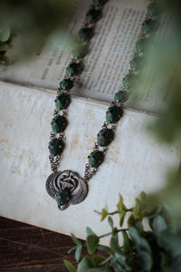 Art Nouveau Egyptian Revival Scarab Beetle Necklace