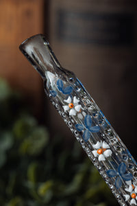 Victorian Painted Daisy "Tear Catcher" Throwaway Scent Bottle