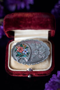 Victorian Sydenham Brothers Forget-Me-Not Sweetheart Brooch