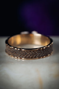 Victorian 14k Woven Hair Mourning Ring