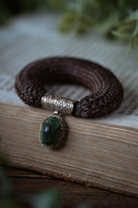 Early Victorian Woven Hair Bracelet With Scarab Charm