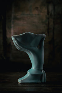 McCoy "Hand With Shell" Aqua Vase