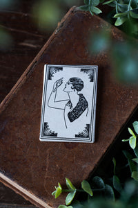 1920s Risqué Naughty Trick Pocket Mirror