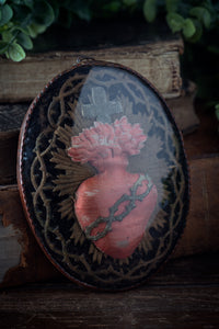 Victorian Large Ex-Voto Sacred Heart French Reliquary