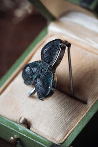 Victorian Scarab Beetle Clover Brooch