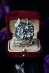 Victorian Sterling Staffordshire Terrier Dog Brooch
