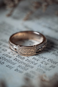 Victorian "Tillie" Hidden Hair Memorial Mourning Ring