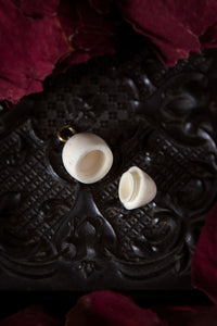 Victorian Carved Bone Egg Charm