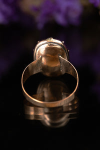 Georgian Foiled Flat-Cut Garnet Ring