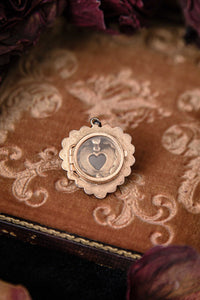 Victorian Revival Bohemian Garnet Heart Locket