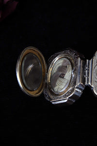 Victorian Hairwork Sentimental Bracelet with Locket Clasp