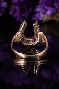 Victorian Rose Cut Diamond Horseshoe Ring