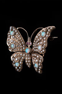 Edwardian Bailey Banks and Biddle Butterfly Brooch