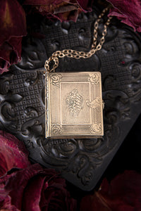 Victorian Book Locket with Tintype Portraits