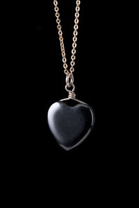 Victorian "Foolish Heart" Whitby Jet Necklace