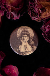Early 1900s Risqué Naughty Trick Pocket Mirror