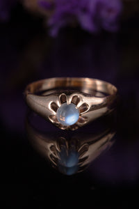 Victorian Belcher Set Moonstone Ring