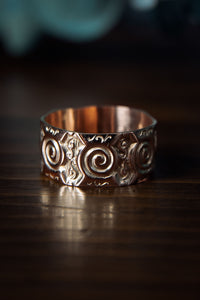 Victorian Hand Chased Spiral Cigar Band Ring